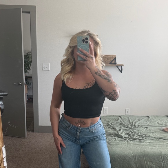 Tops - open back athletic tank top